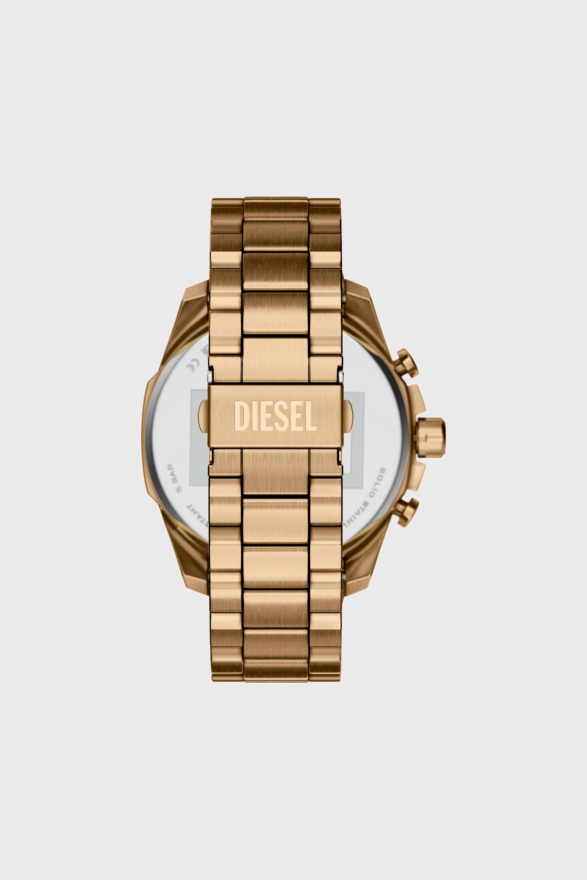 Diesel - DZ4736 WATCH, Man's Mega Chief Slim antique gold-tone stainless steel watch in Gold - 3