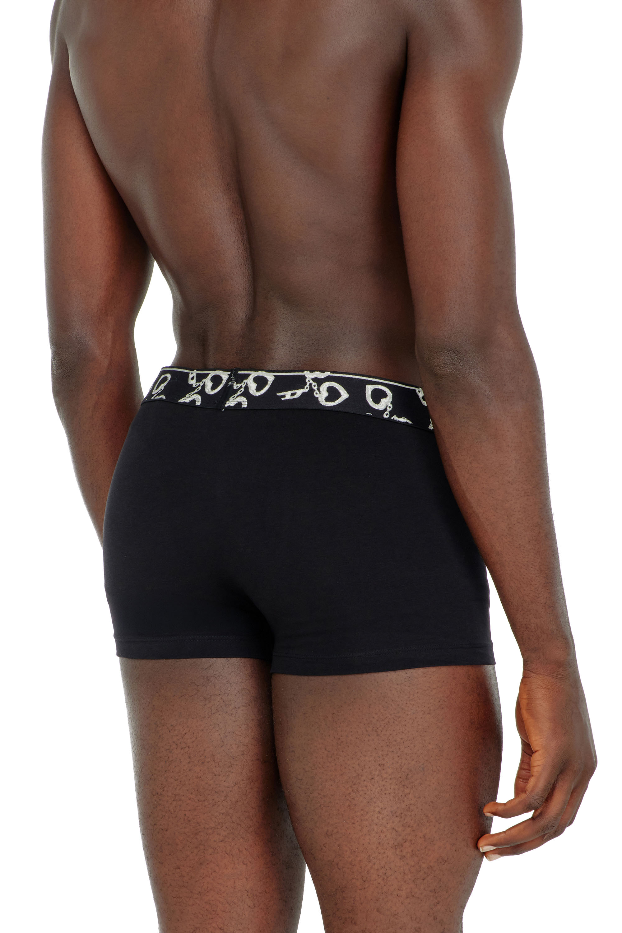 Diesel - DAMIEN-GFT-3PACK, Man's Three-pack boxer briefs with handcuff motif in Black - 4