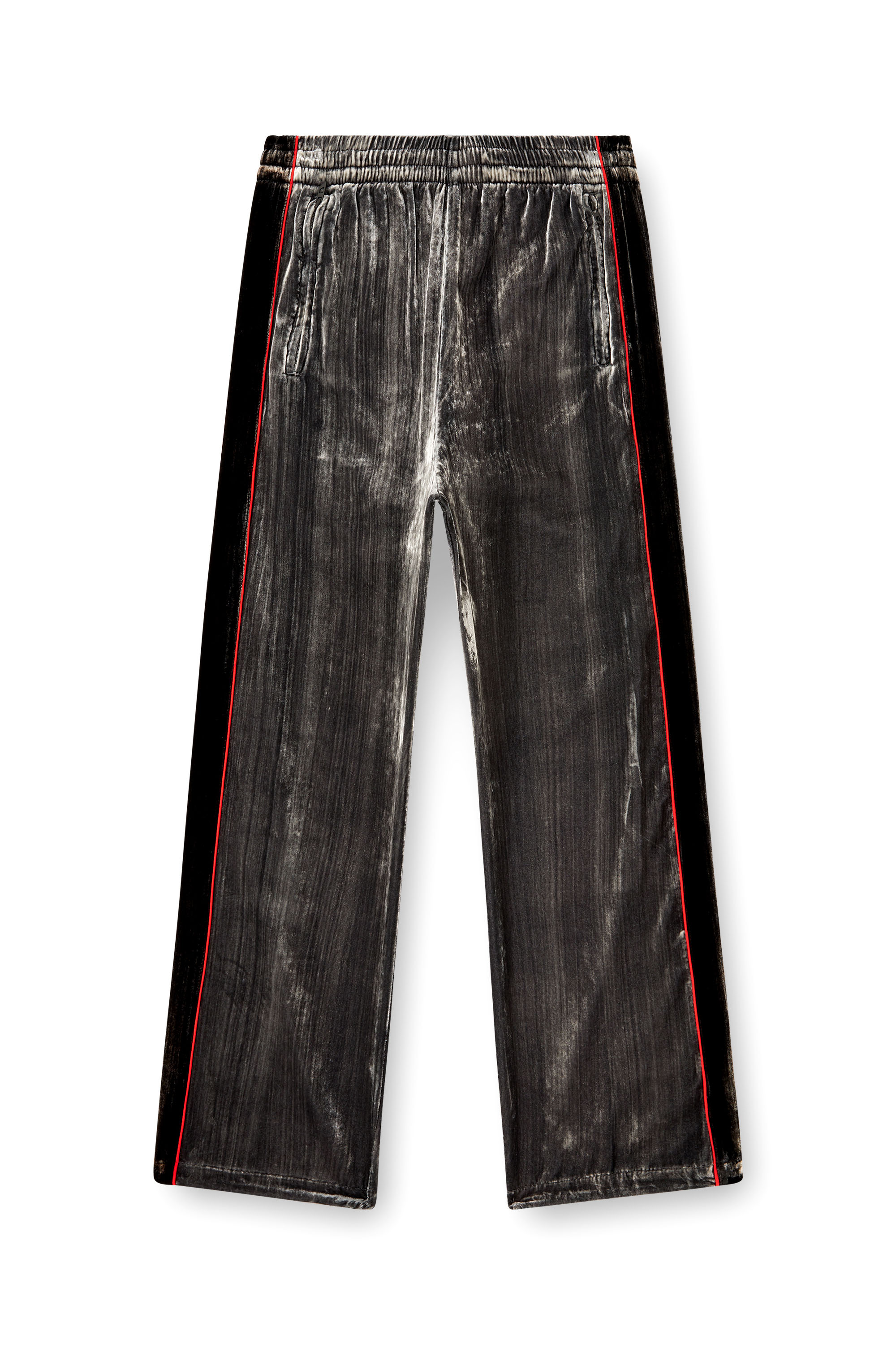 P-HAY, Dark grey Diesel - P-HAY, Man's Track pants in treated velvet in Dark grey - 2