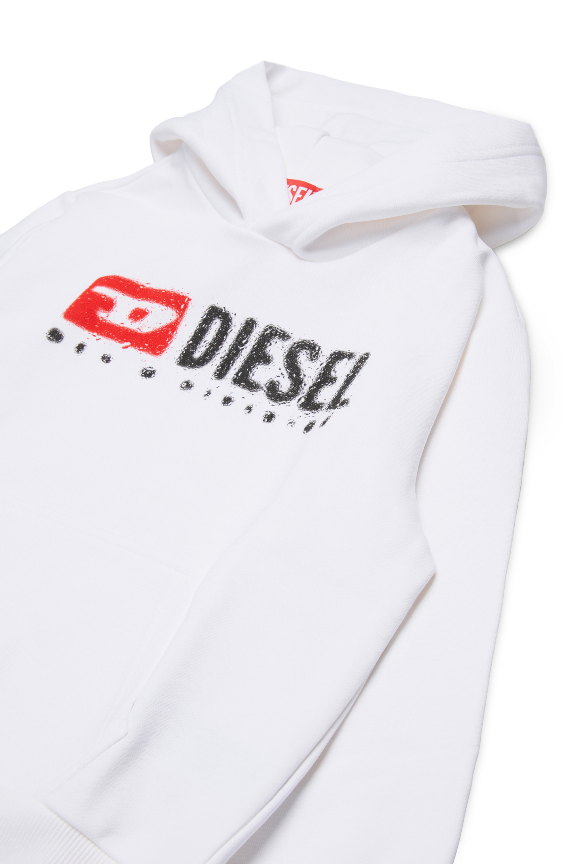 Diesel - SDROPSHOOD OVER, Man's Cotton sweatshirt with logo print in White - 3