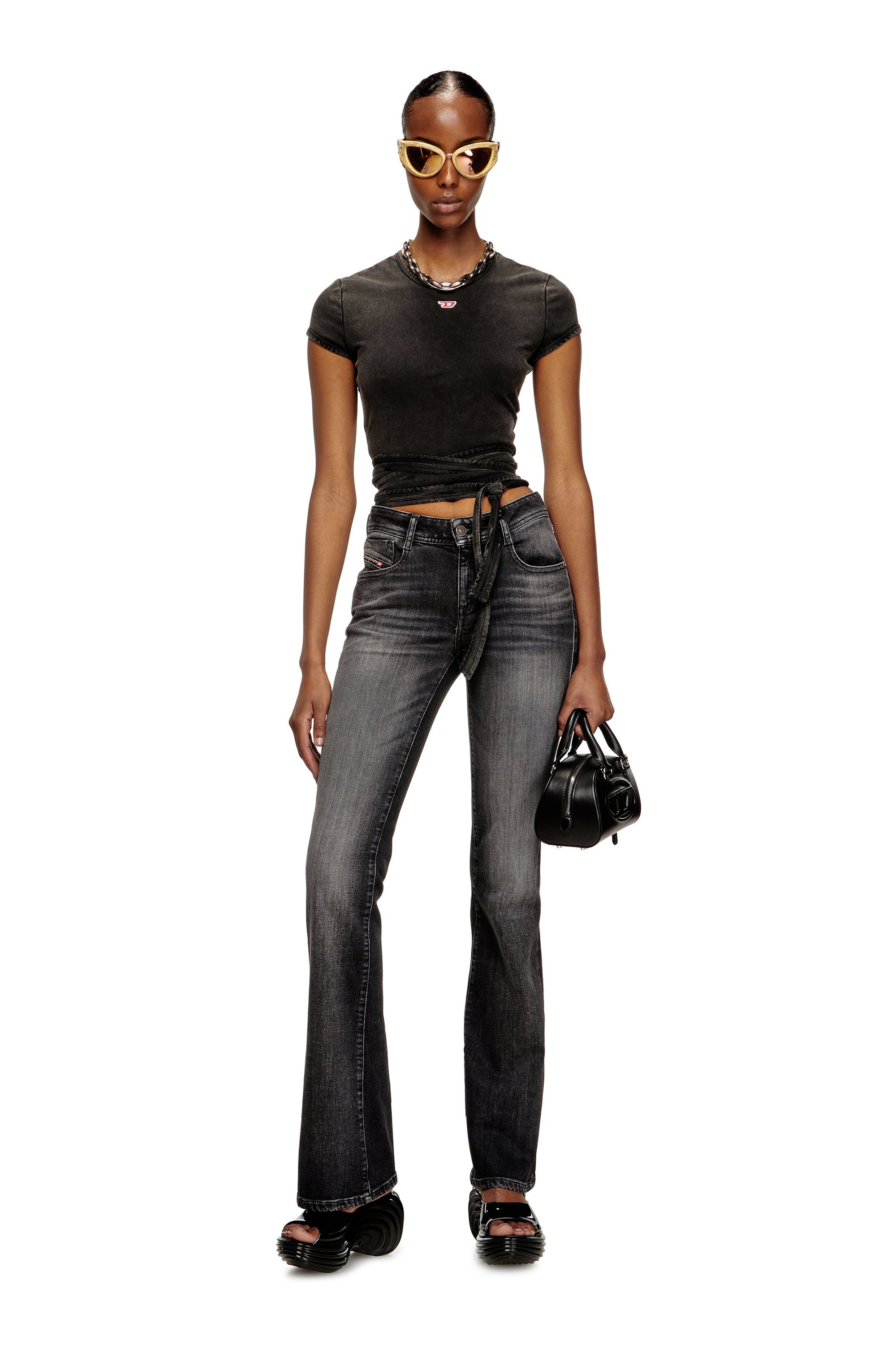 Diesel - MELISSA QUANTUM PLATFORM, Woman's Platform mule in Melflex® in Black - 2