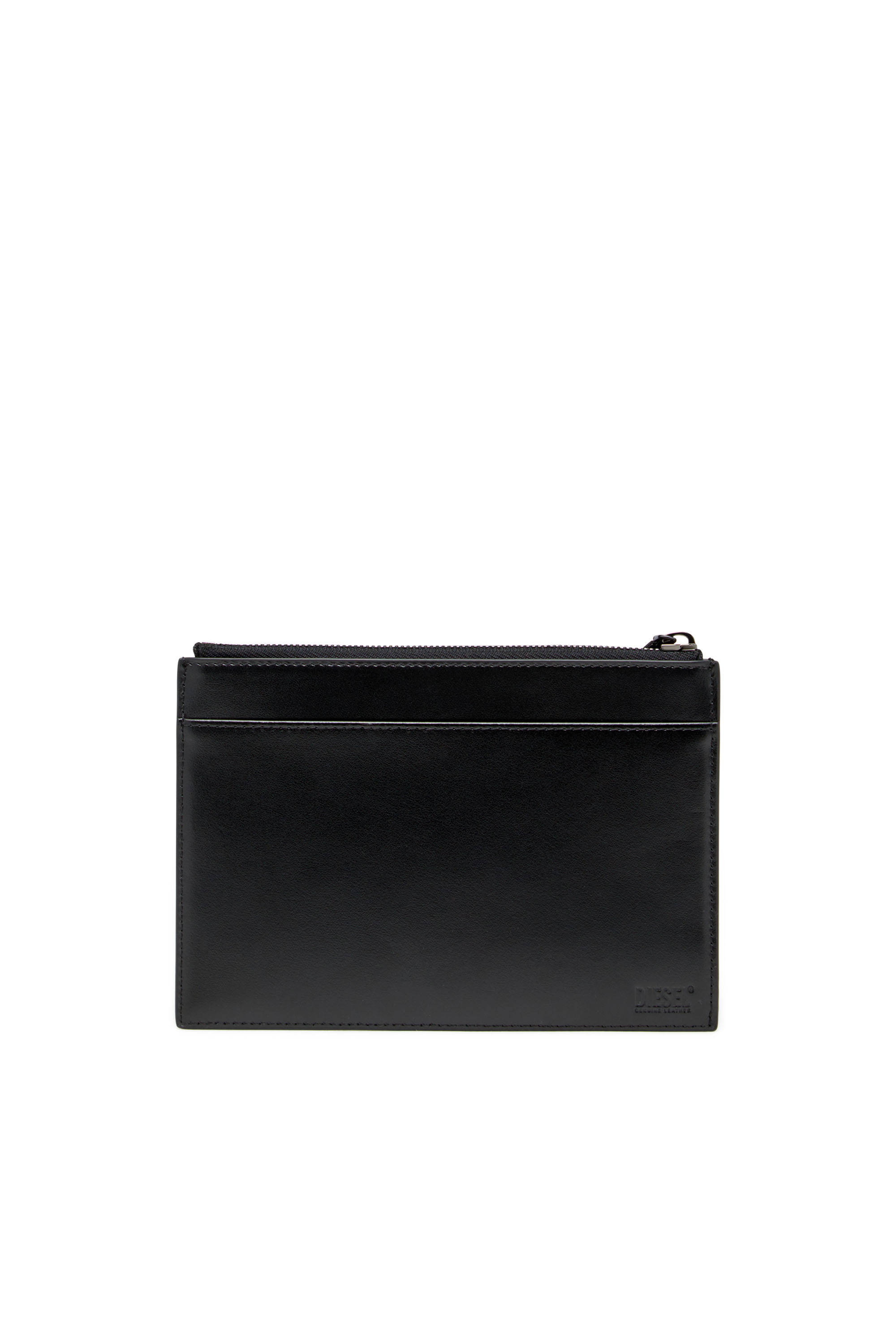 Diesel - 1DR POUCH III, Woman's Zipped pouch in mirror leather in Black - 2