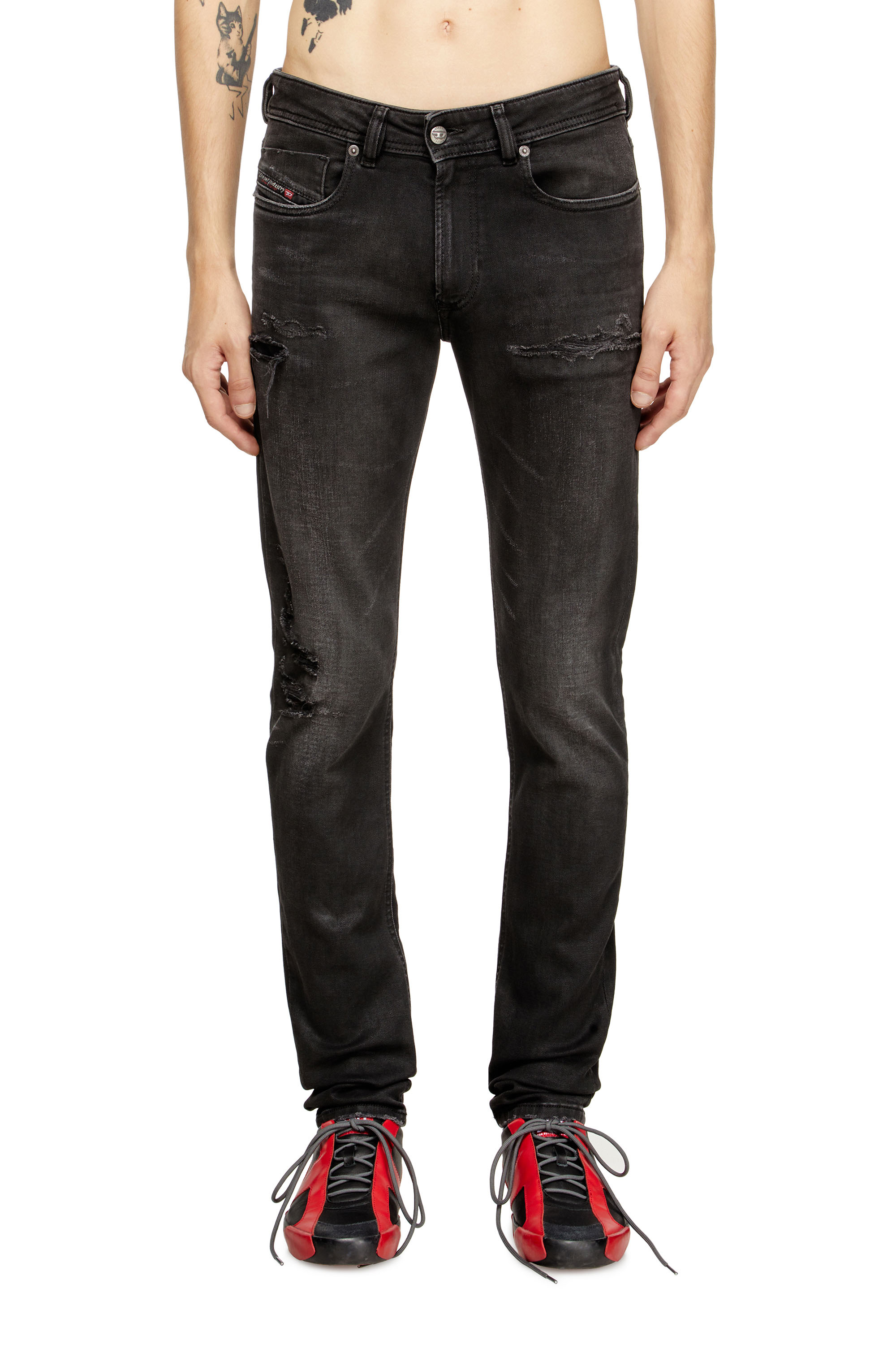 Diesel - Man's Skinny Jeans 1979 Sleenker 068SG, Black/Dark grey - 3