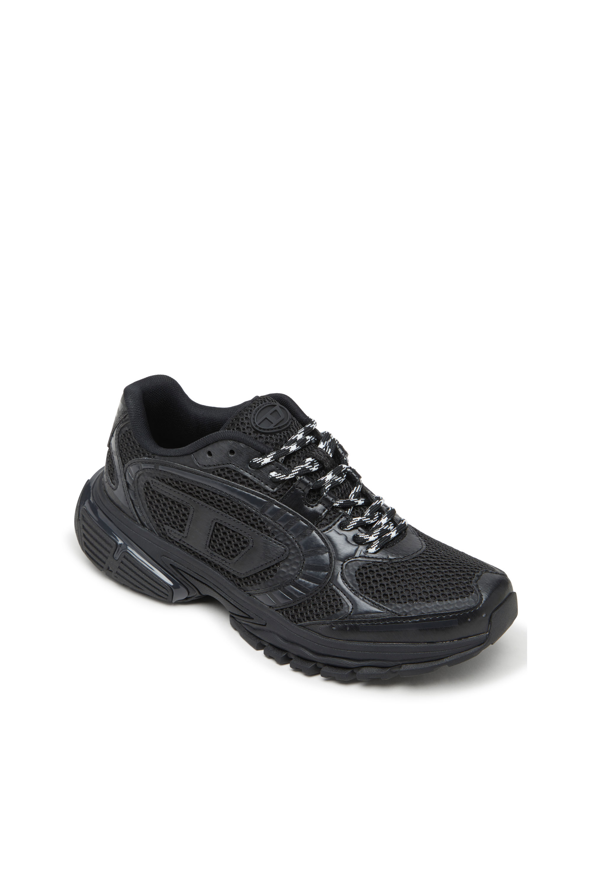 Diesel - S-PRO-V-DENSE LOW W, Woman's S-Pro-V-Dense-Monochrome mesh sneakers with Oval D logo in Black - 6