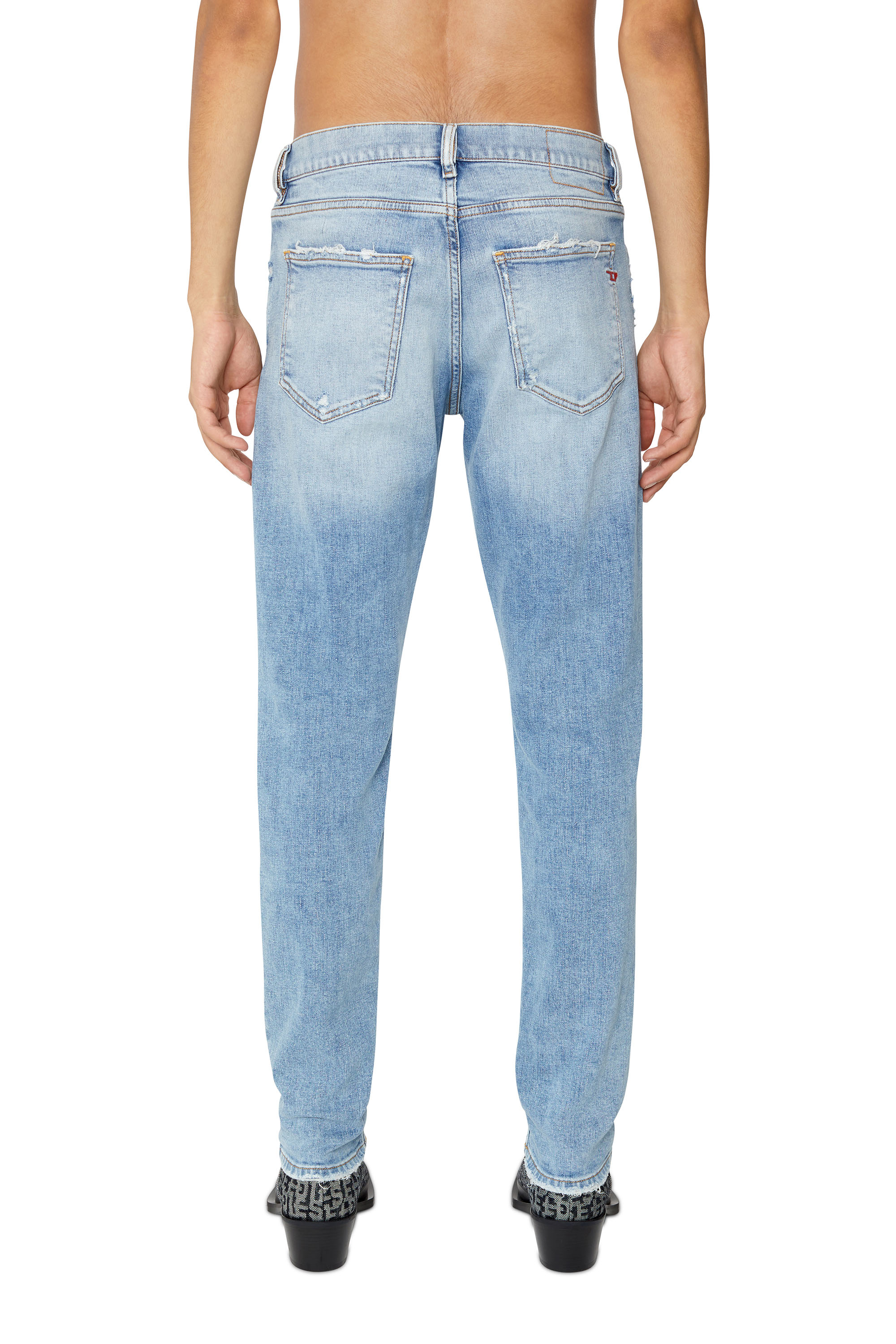 Diesel - Slim Jeans 2019 D-Strukt 09E67, Light Blue - Image 3
