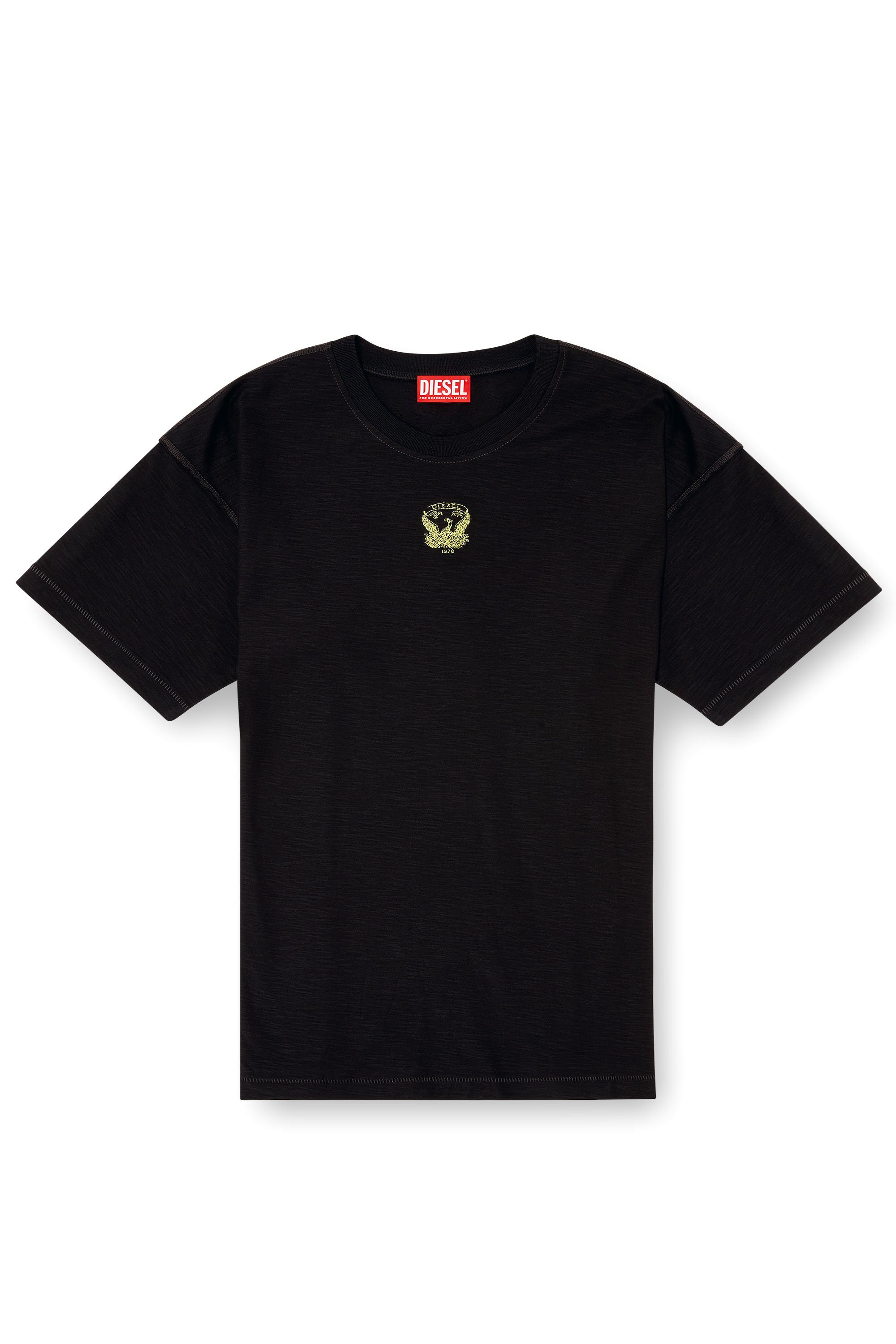 Diesel - T-NORM-T13, Man's Sweatshirt with embroidered phoenix in Black - 3