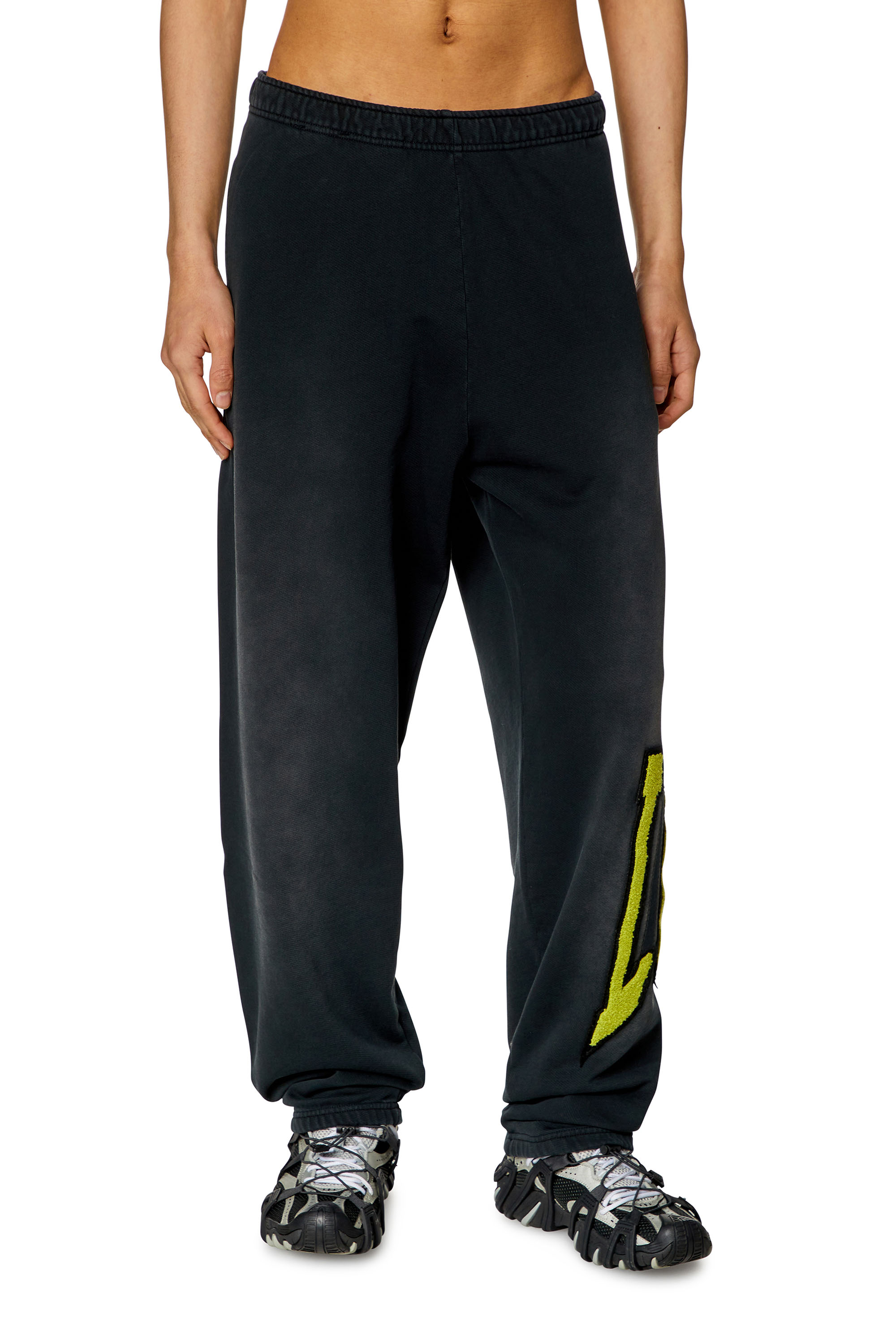 Diesel - P-MARCHI, Man College track pants with LIES patches in Black - Image 1
