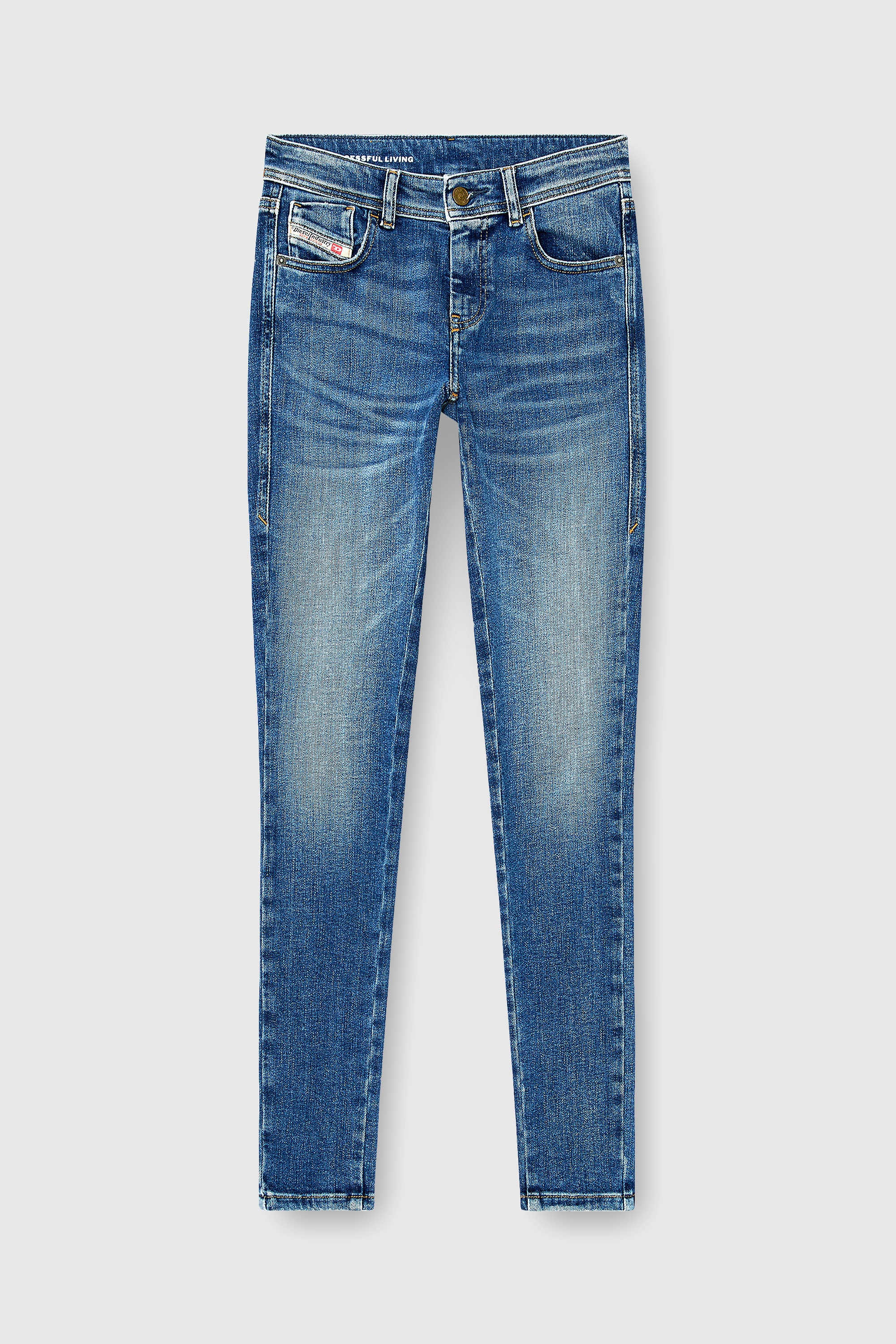 Diesel - Woman's Skinny Jeans 2017 Slandy 09P71, Medium blue - 2