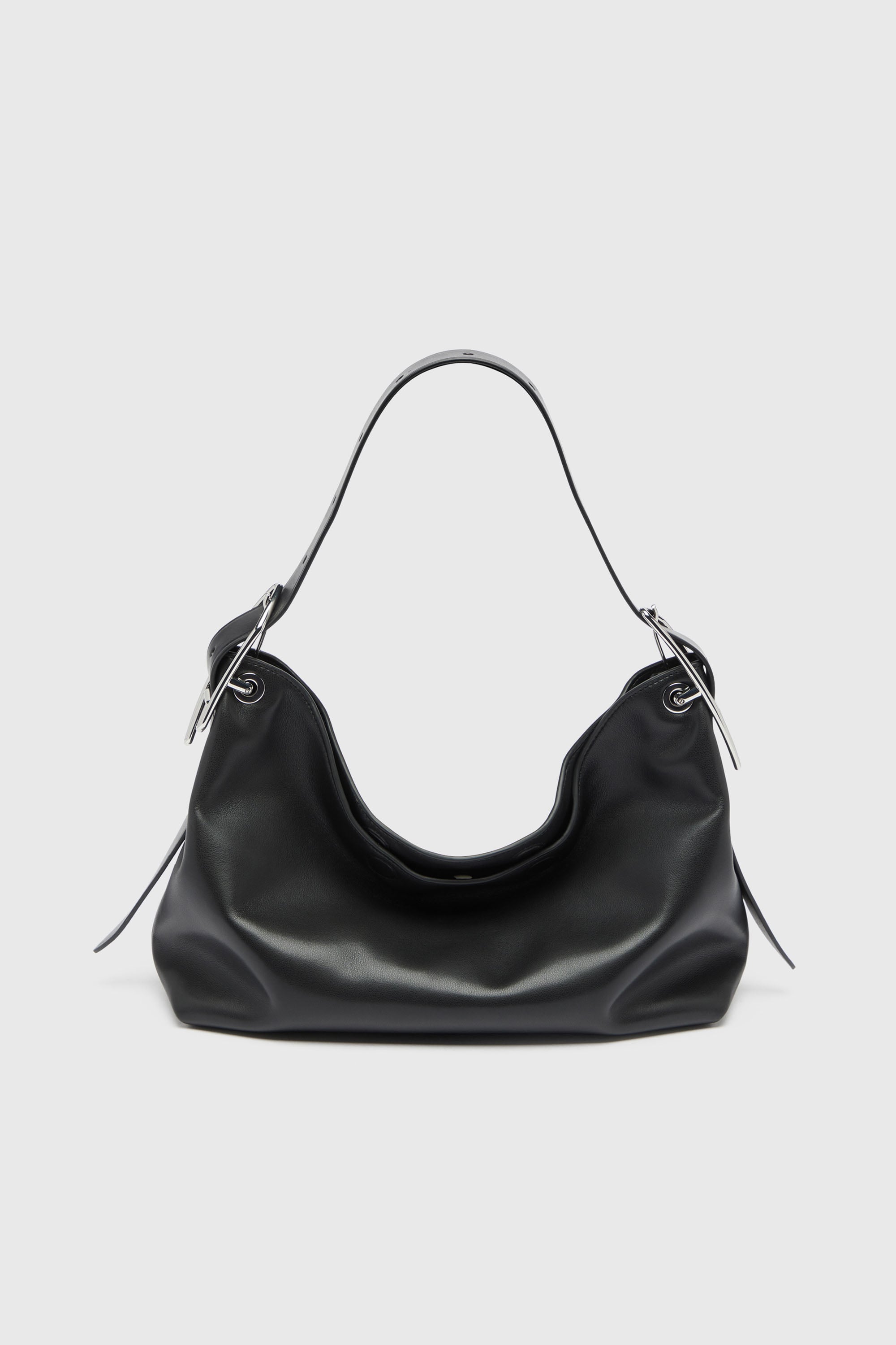 Diesel - D-LINE HOBO S, Woman's D-Line-Leather shoulder bag in Black - 1