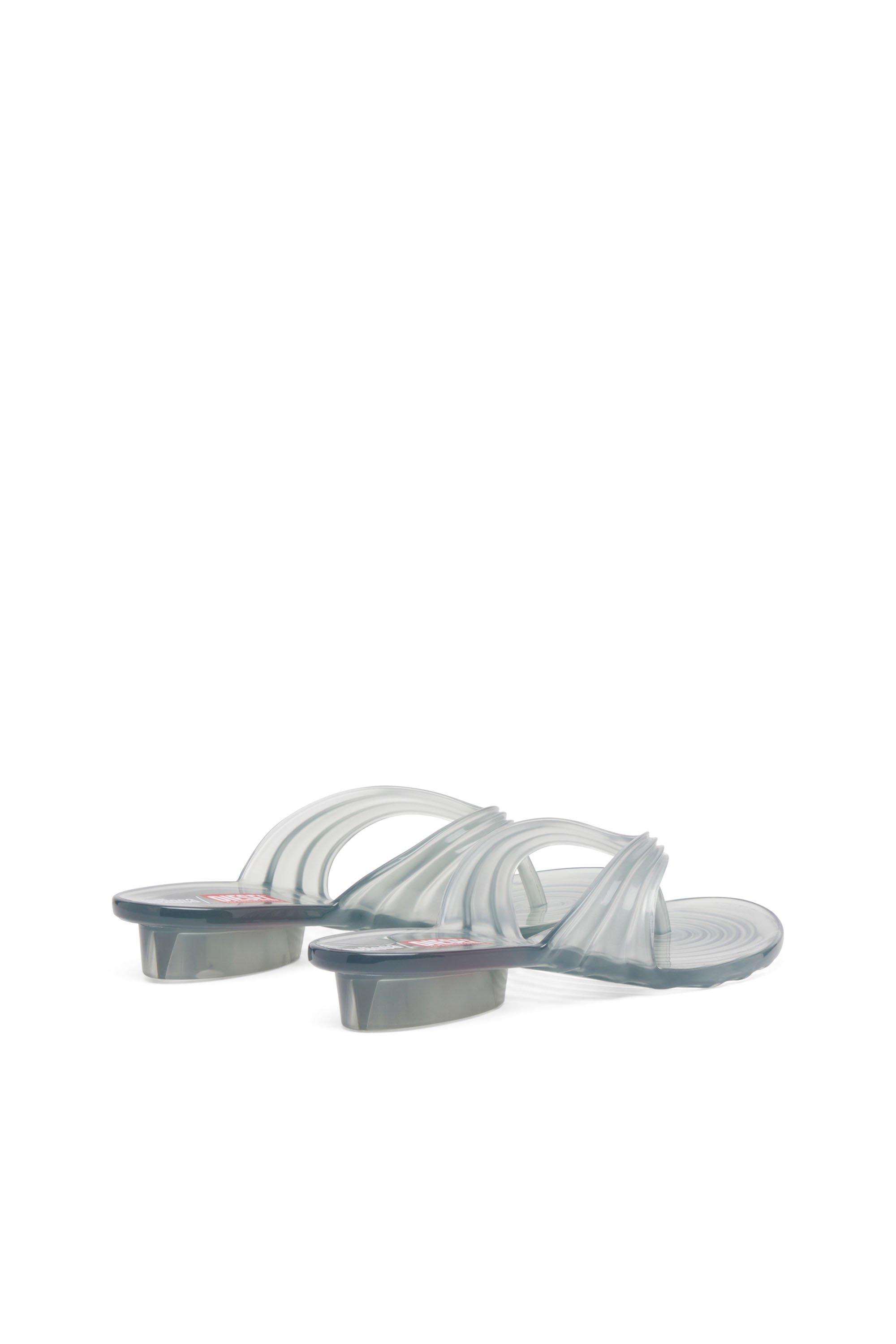 Diesel - MELISSA QUANTUM THONG, Woman's Sculptural flip-flops in Melflex® in Light Grey - 4