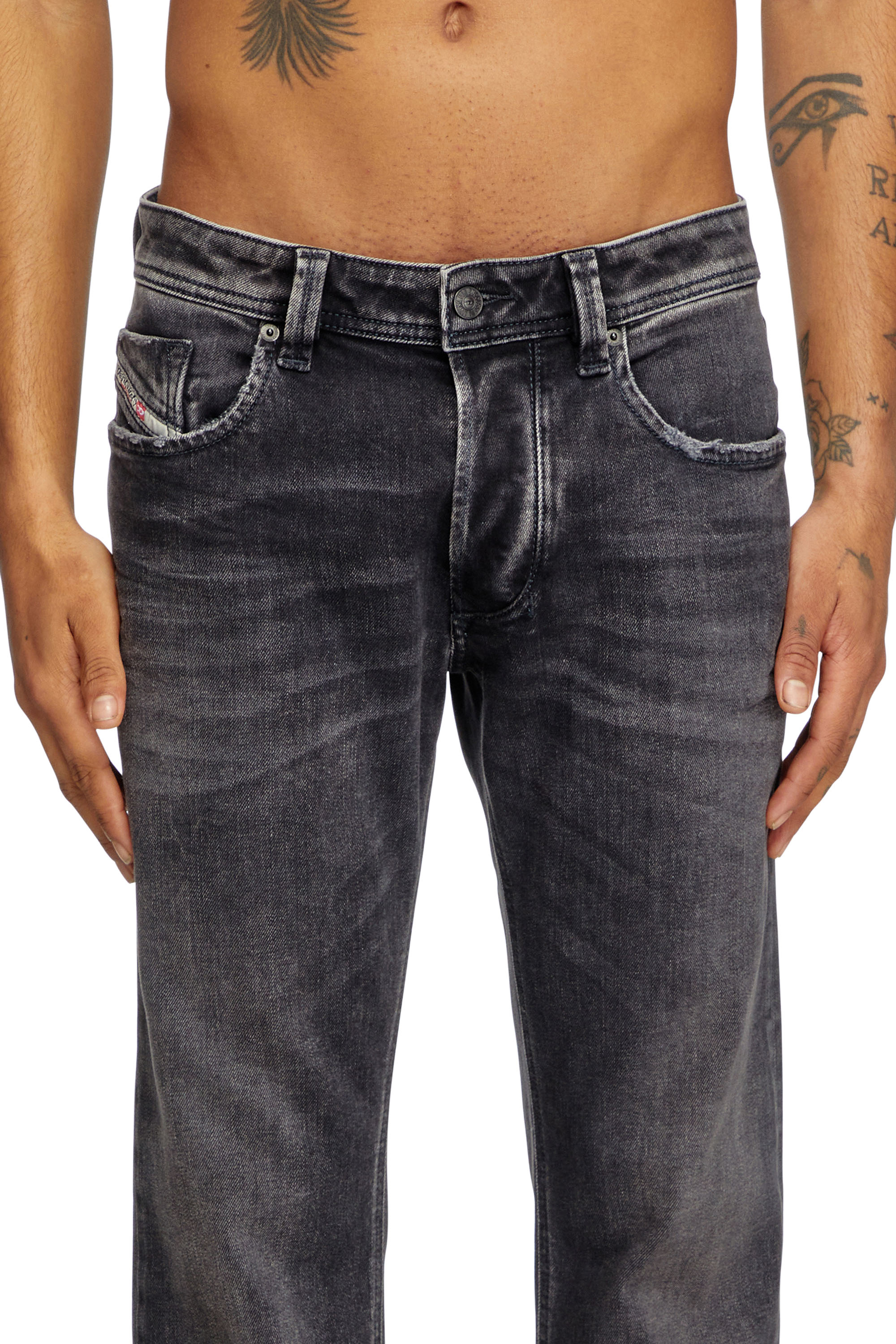 Diesel - Man's Regular Jeans 1985 Larkee 09K51, Black/Dark grey - 4