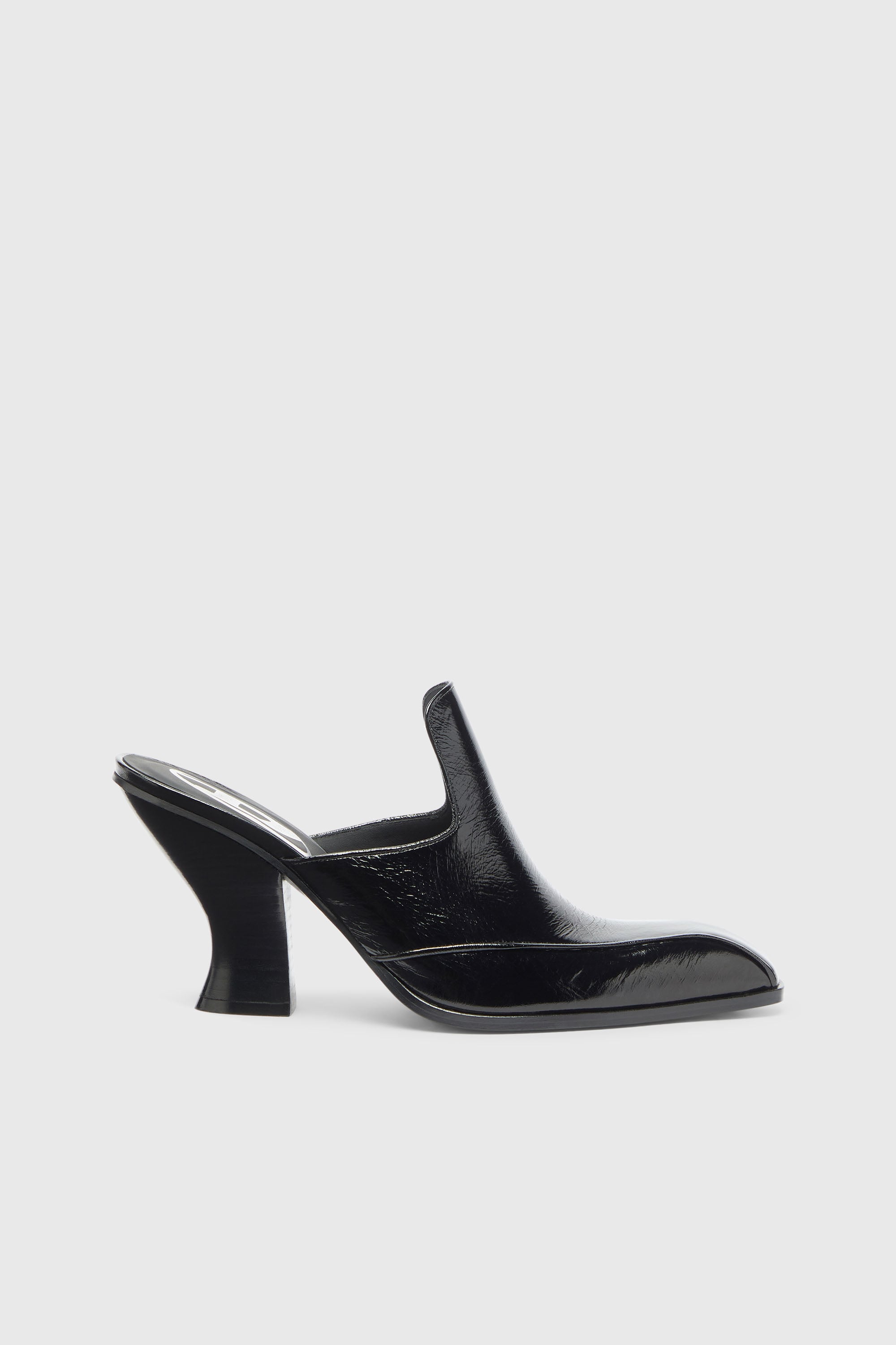 Diesel - D-LUFFY-75-MULE, Woman's D-Luffy - Western-style mules in patent leather in Black - 1