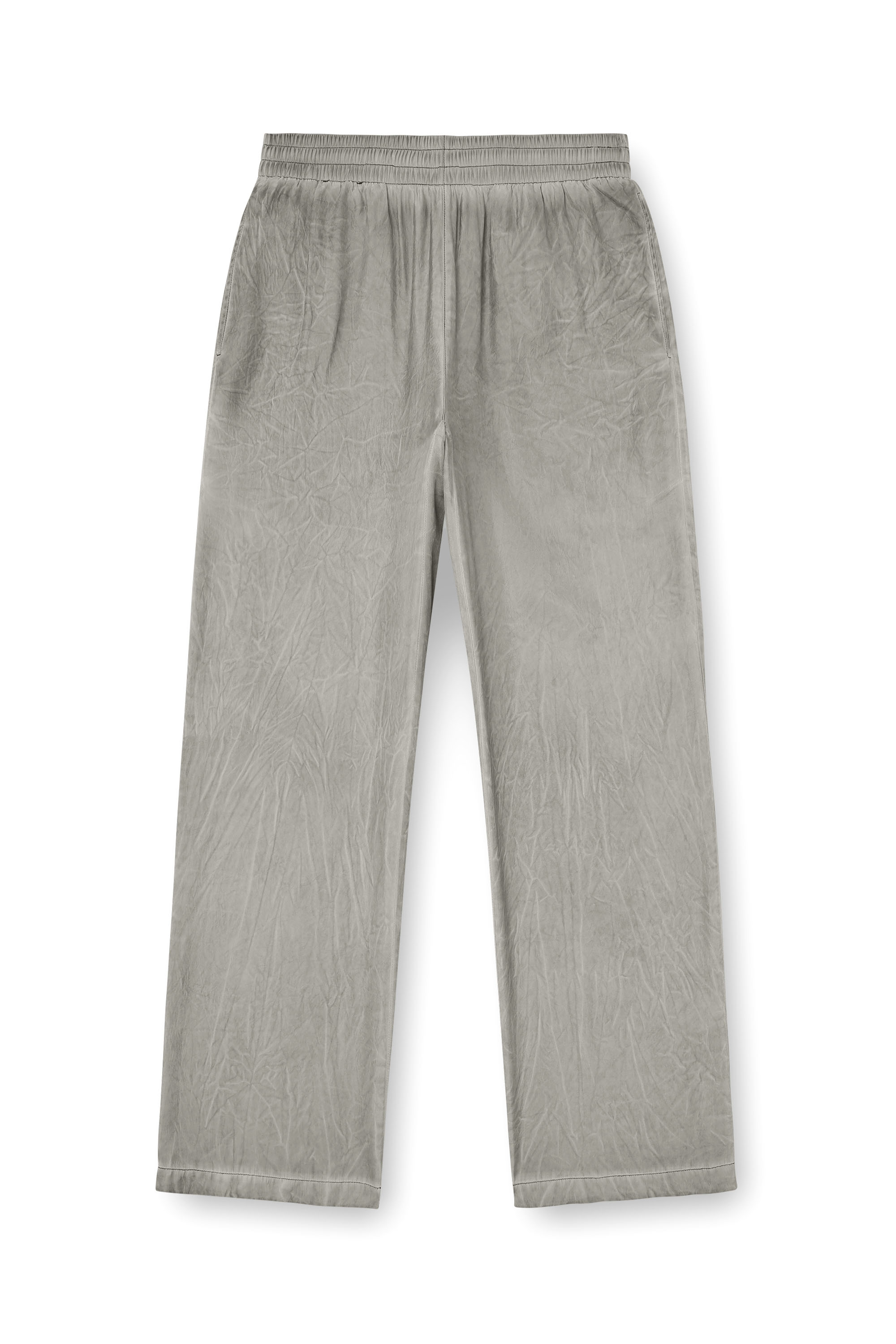 Diesel - P-LEON, Unisex's Fluid crinkled track pants in Grey - 2
