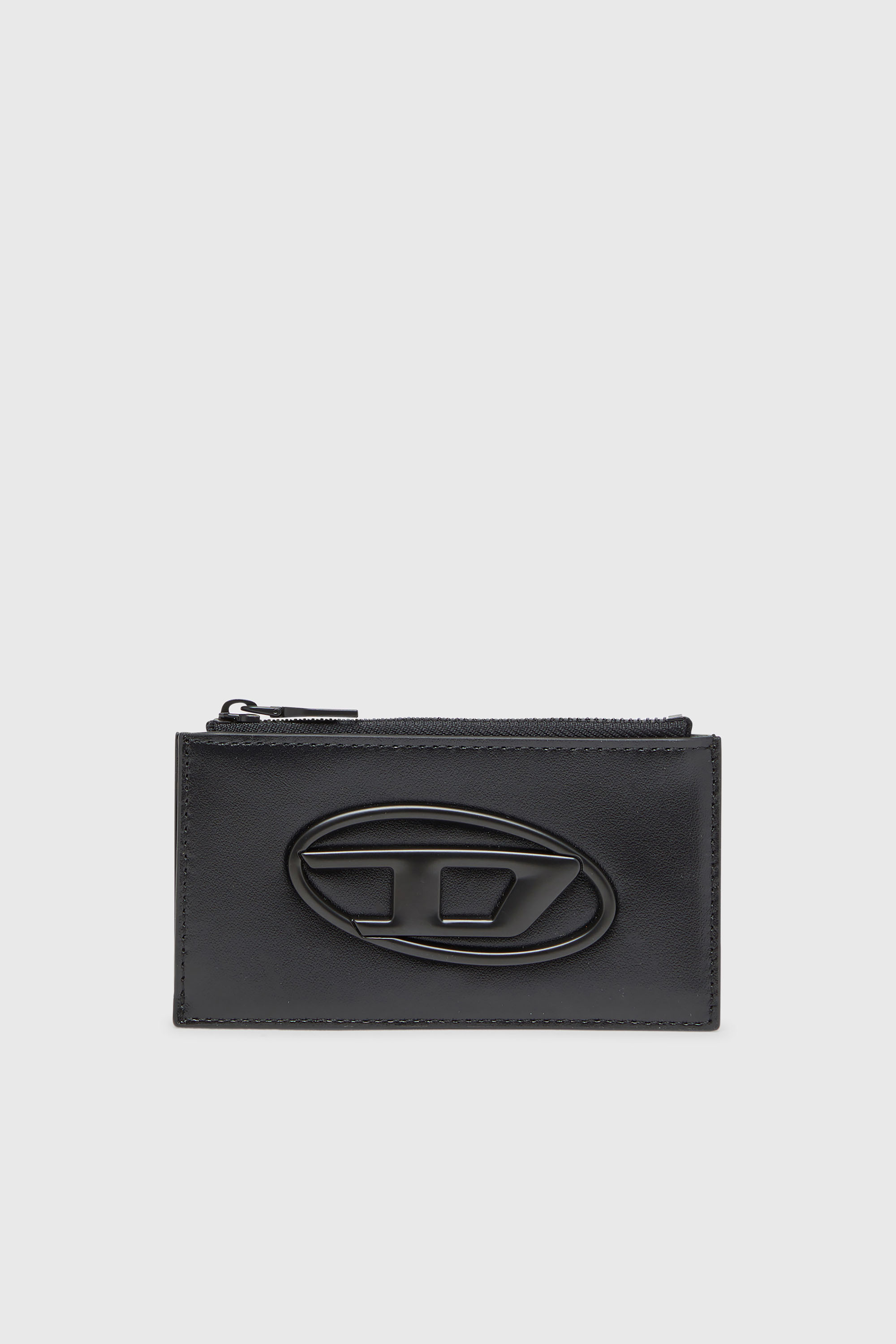 Diesel - HOLI-D CARD HOLDER III, Man's Leather card holder in Black - 1