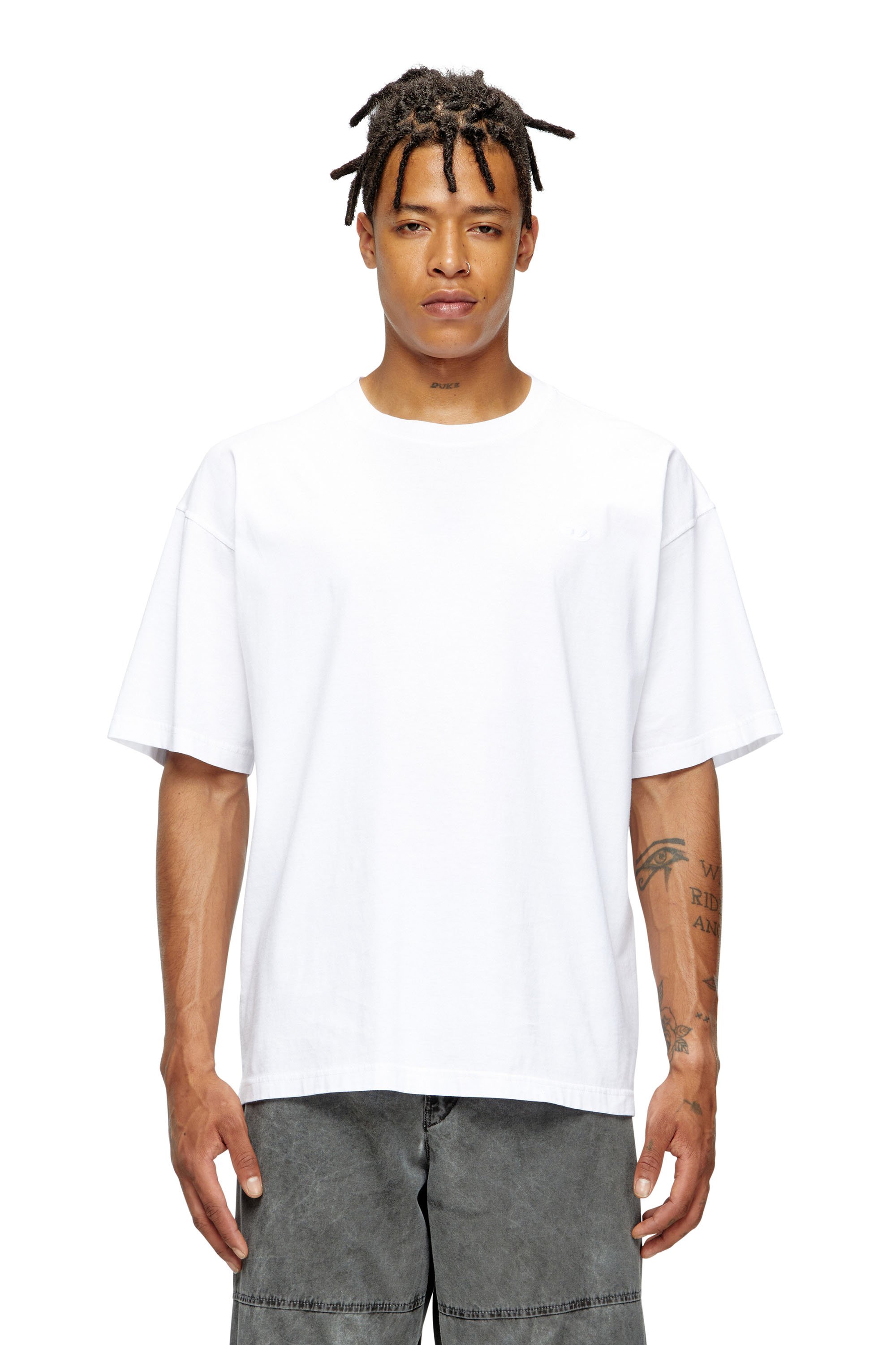 Diesel - T-BOXT-T24, Man's T-shirt with Oval D logo in White - 1