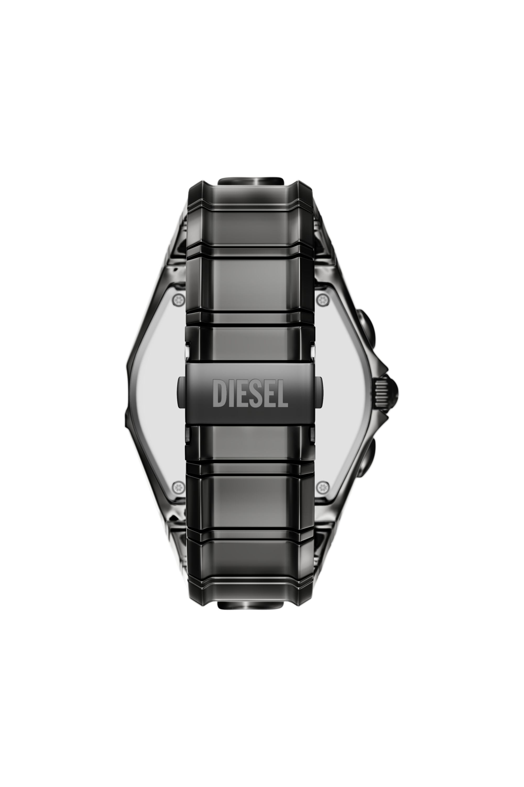 Diesel - DZ4726 WATCH, Man's D-Curve gunmetal stainless steel watch in Black - 2
